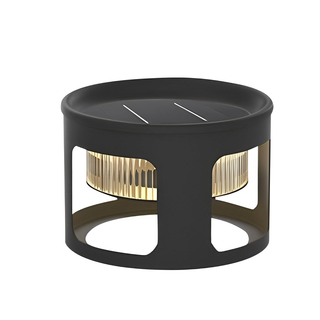 Solar-Powered LED Outdoor Table Lamp with Under-Table Glow
