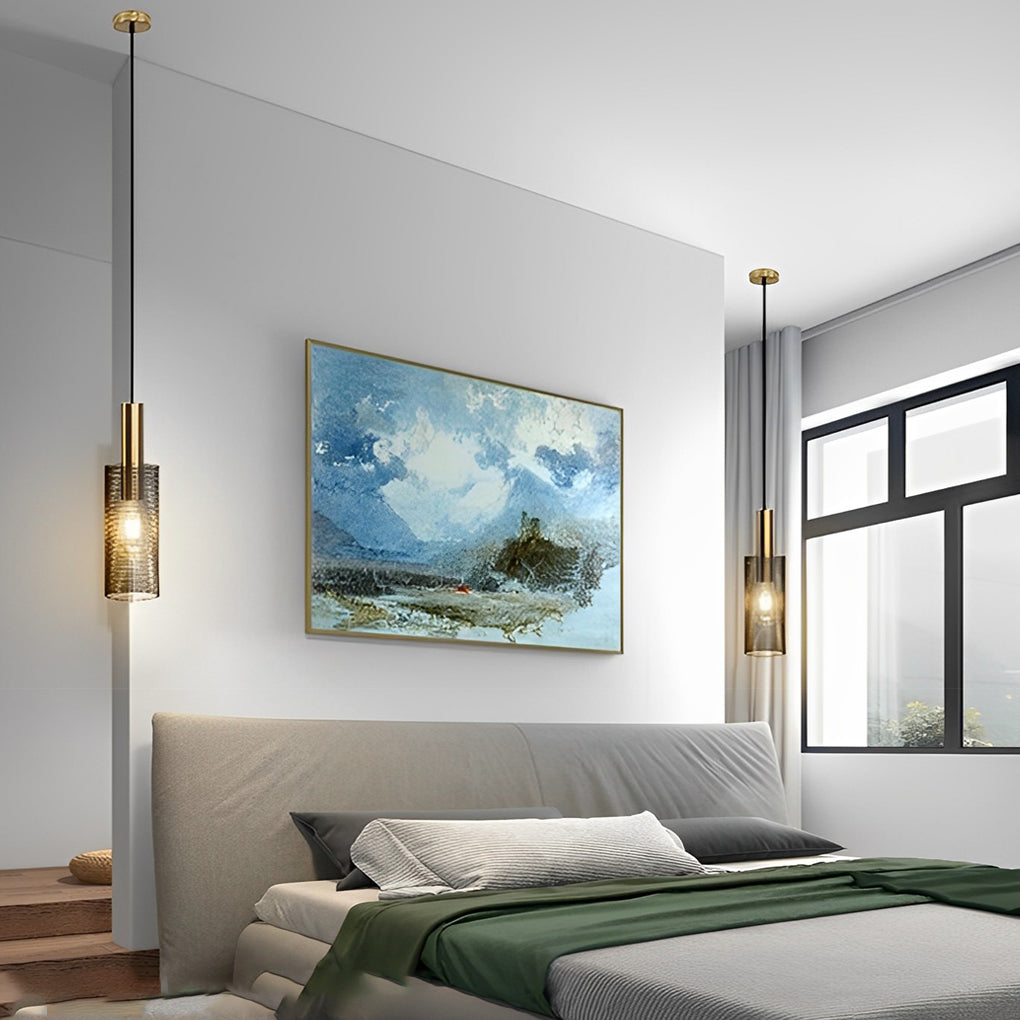 Modern Iron Grid Pendant Light - Cylindrical Minimalist Ceiling Lamp