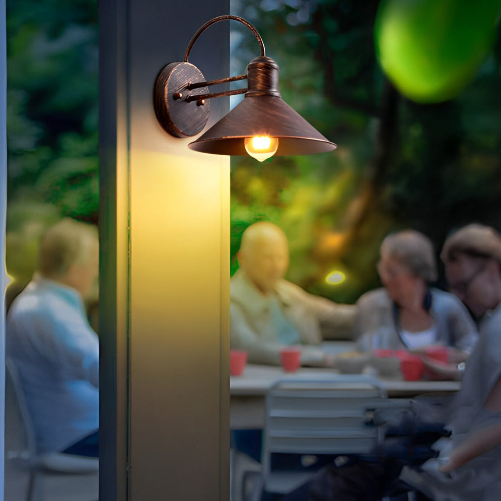 Conical Iron Waterproof Industrial Outdoor Wall Lamp