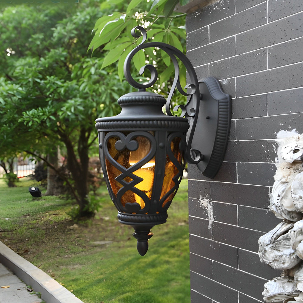 Retro Bubble Glass Outdoor Wall Light – Waterproof Aluminum