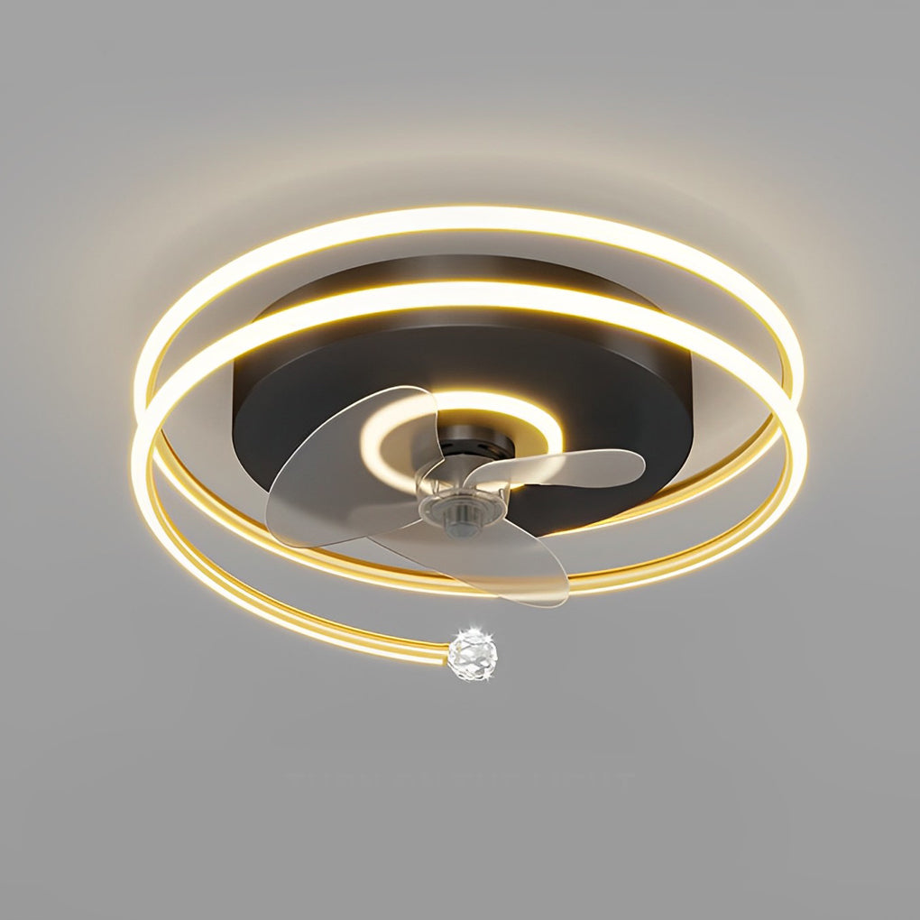 Modern Bladeless LED Ceiling Fan Light with Silent Operation