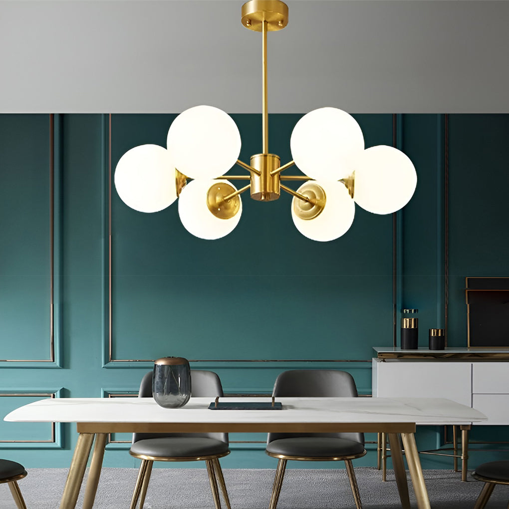 6-Light Three-Step Dimming LED Chandelier Kitchen Island Lighting