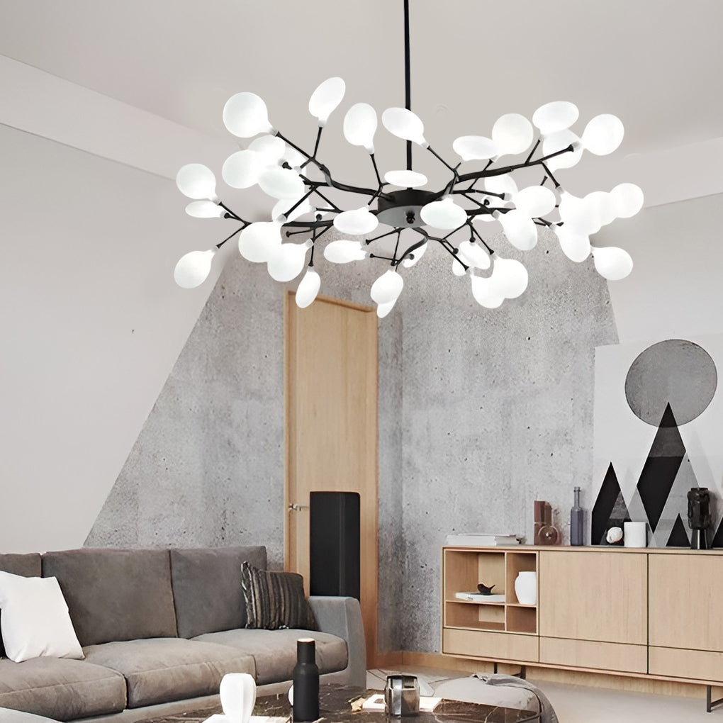 Branch Design Modern Chandelier with Acrylic Shades