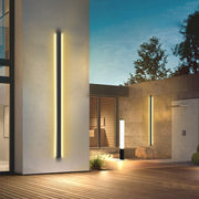Linear LED Waterproof Outdoor Wall Light Black Minimalist Metal