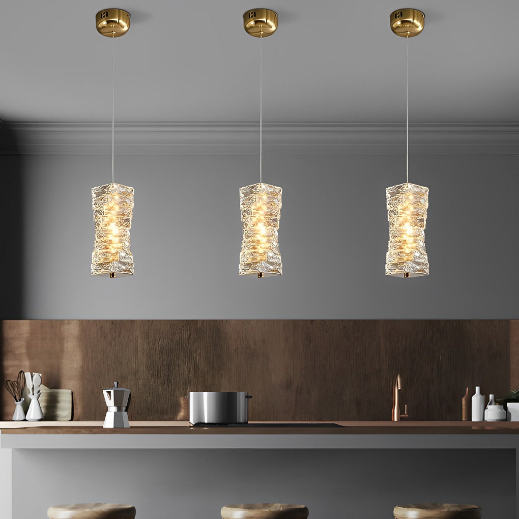 Crystal Pendant Light with Three-Step Dimming - Modern Chandelier