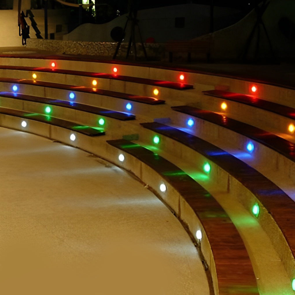LED In-Ground Step Lights Set - Stainless Steel Modern Outdoor