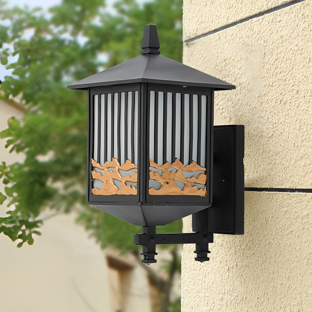 Modern Solar LED Outdoor Wall Light with Die-Cast Aluminum Frame