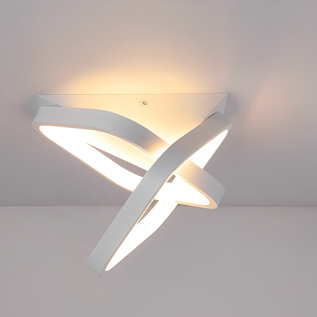 Modern Geometric LED Flush Mount Ceiling Light Metal Aluminum