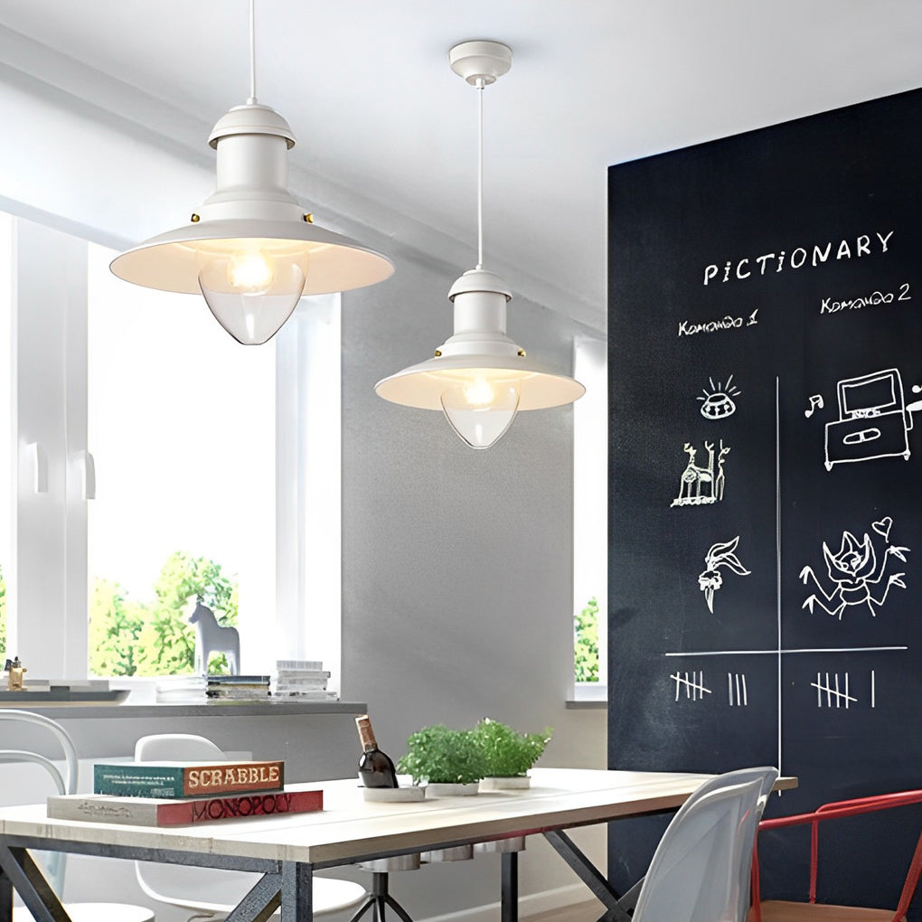 Retro Dome Metal Pendant Light Industrial Chandelier