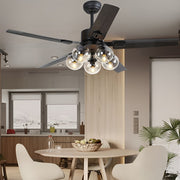 42 Inch Silent Ceiling Fan Light with Remote Control - 5 Lights