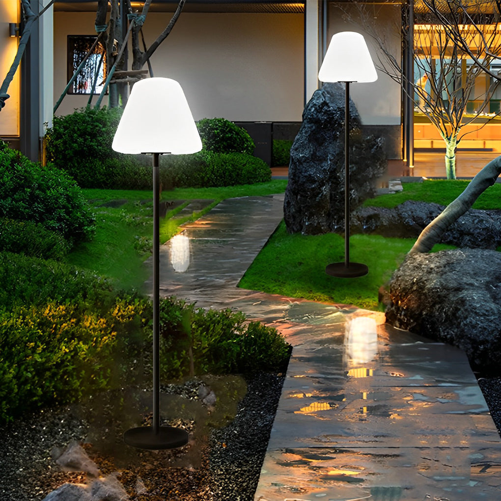 Smart RGB LED Floor Lamp with Metal Base and PE Shade