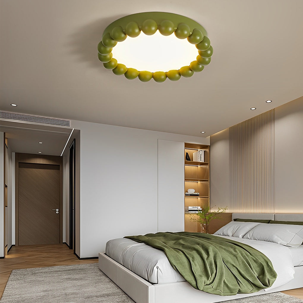 Modern Round Flush Mount Ceiling Light with 3-Step Dimming LED