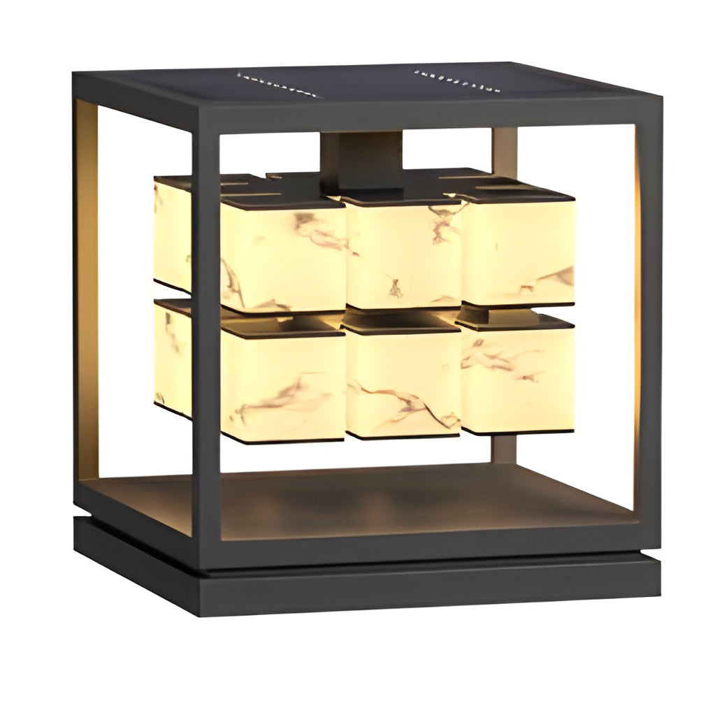 Square Solar LED Outdoor Post Cap Light - Waterproof Deck Pillar