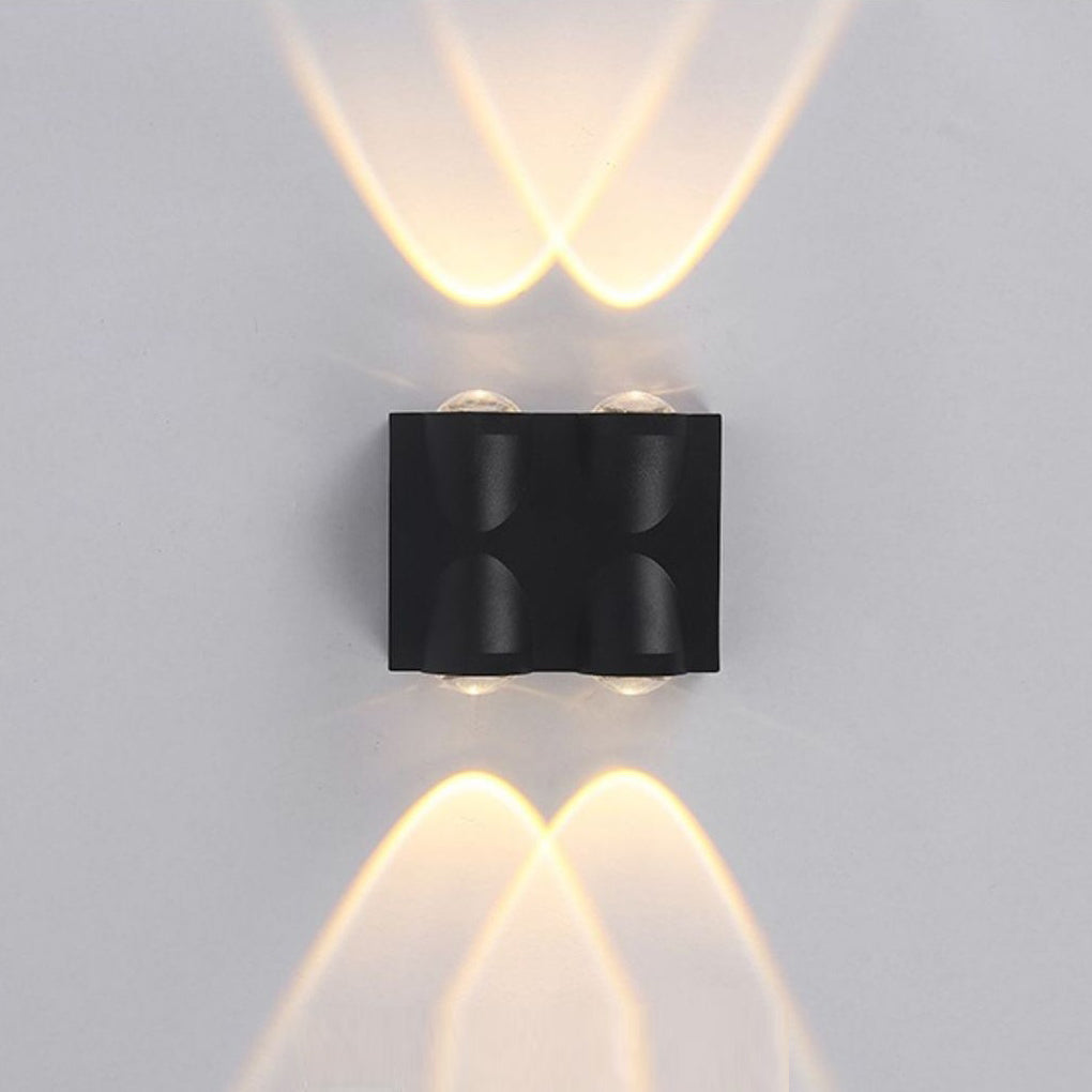 Modern Waterproof LED Wall Sconce Up Down Light Black