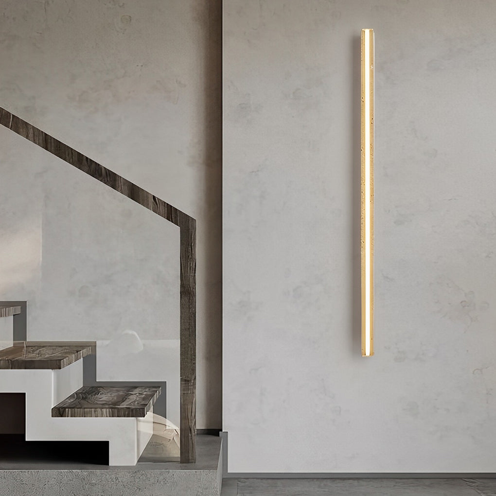Travertine LED Dimmable Wabi-Sabi Japanese Wall Lamp 34.3"