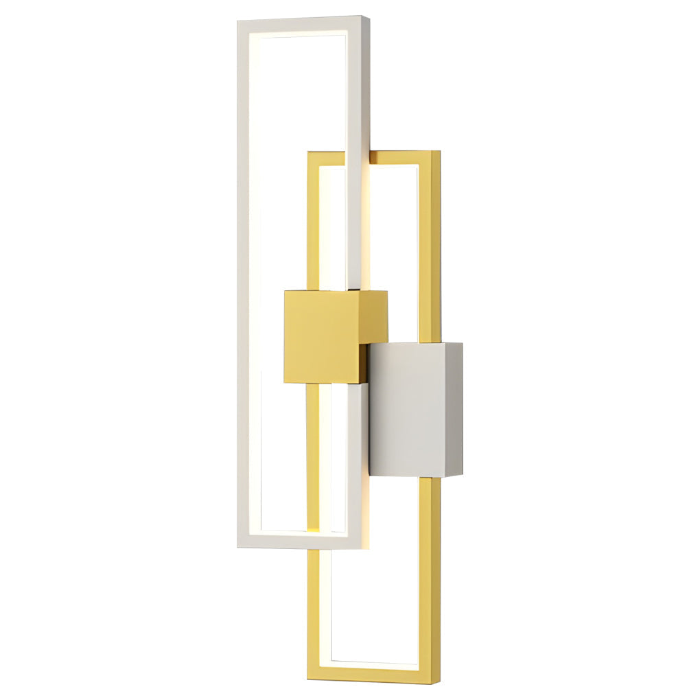 Modern Rectangular LED Wall Sconce with Three-Color Lighting
