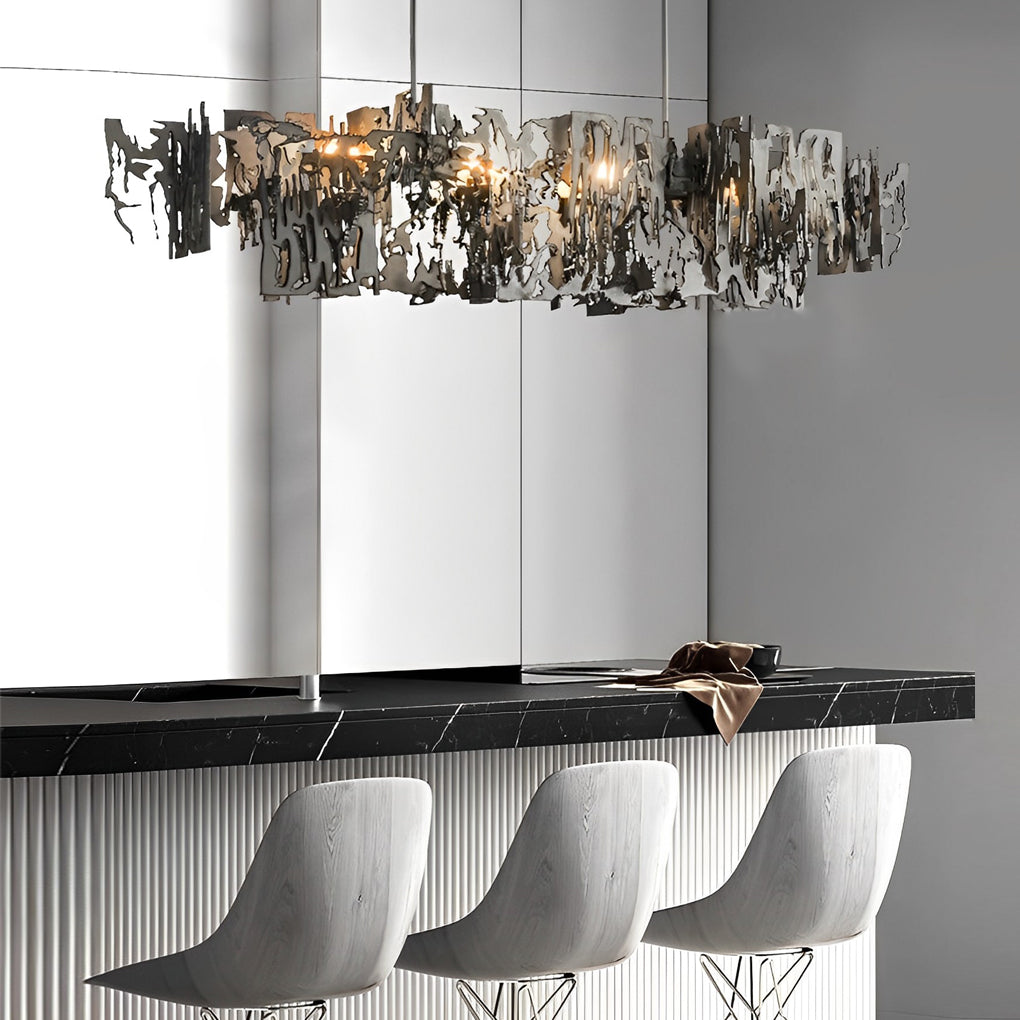 Modern Hollow Metal LED Chandelier for Dining Room