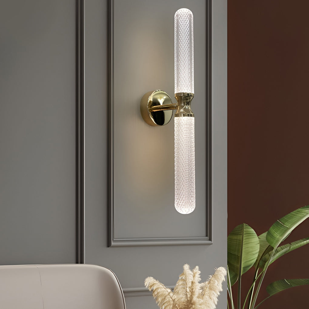 Modern LED Strip Wall Sconce with 3-Step Dimming - Acrylic & Metal