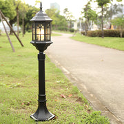 Slim LED Outdoor Post Light Industrial Black Bronze Pathway Lamp