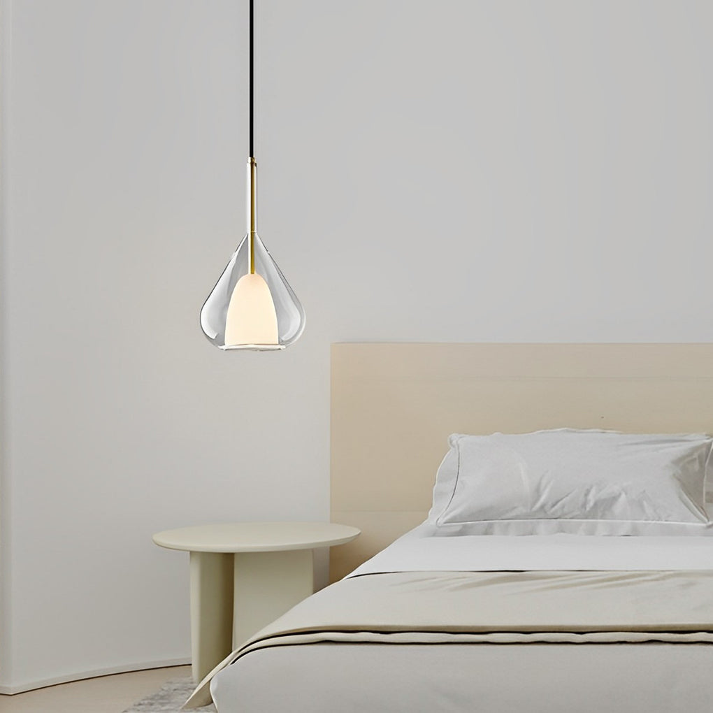 Raindrop Double Layer Glass Pendant Light Modern Nordic Chandelier