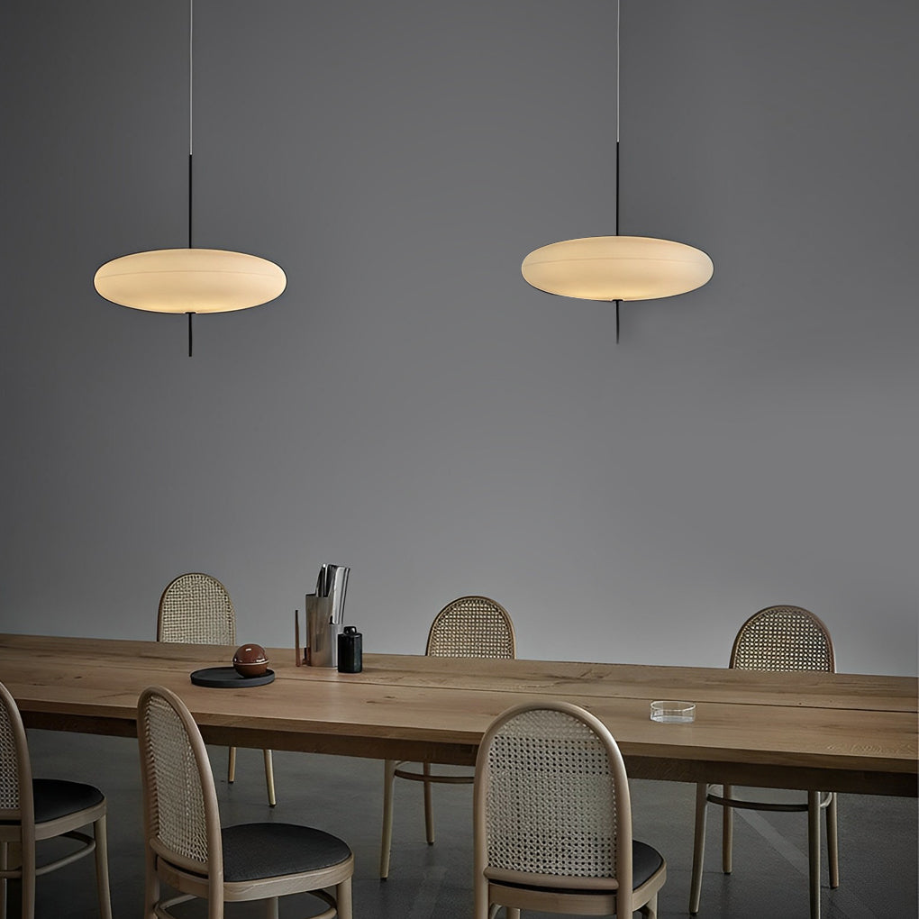 Modern Round Acrylic Pendant Light with Iron Frame - Nordic Style
