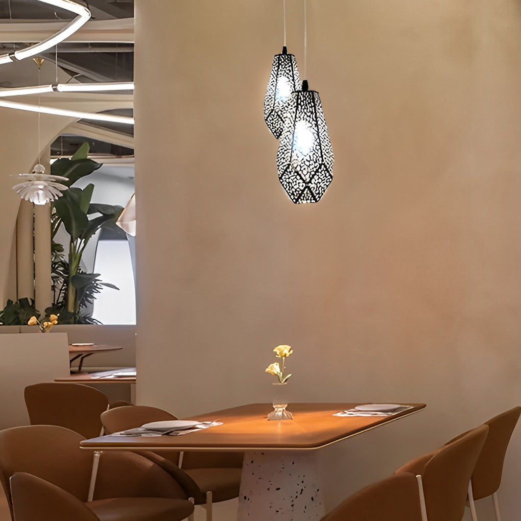 Hollow Gourd Pendant Light - Modern Stainless Steel Chandelier
