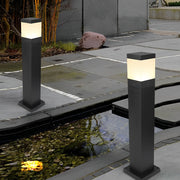 Modern Square Aluminum Bollard Light Outdoor Landscape Lighting