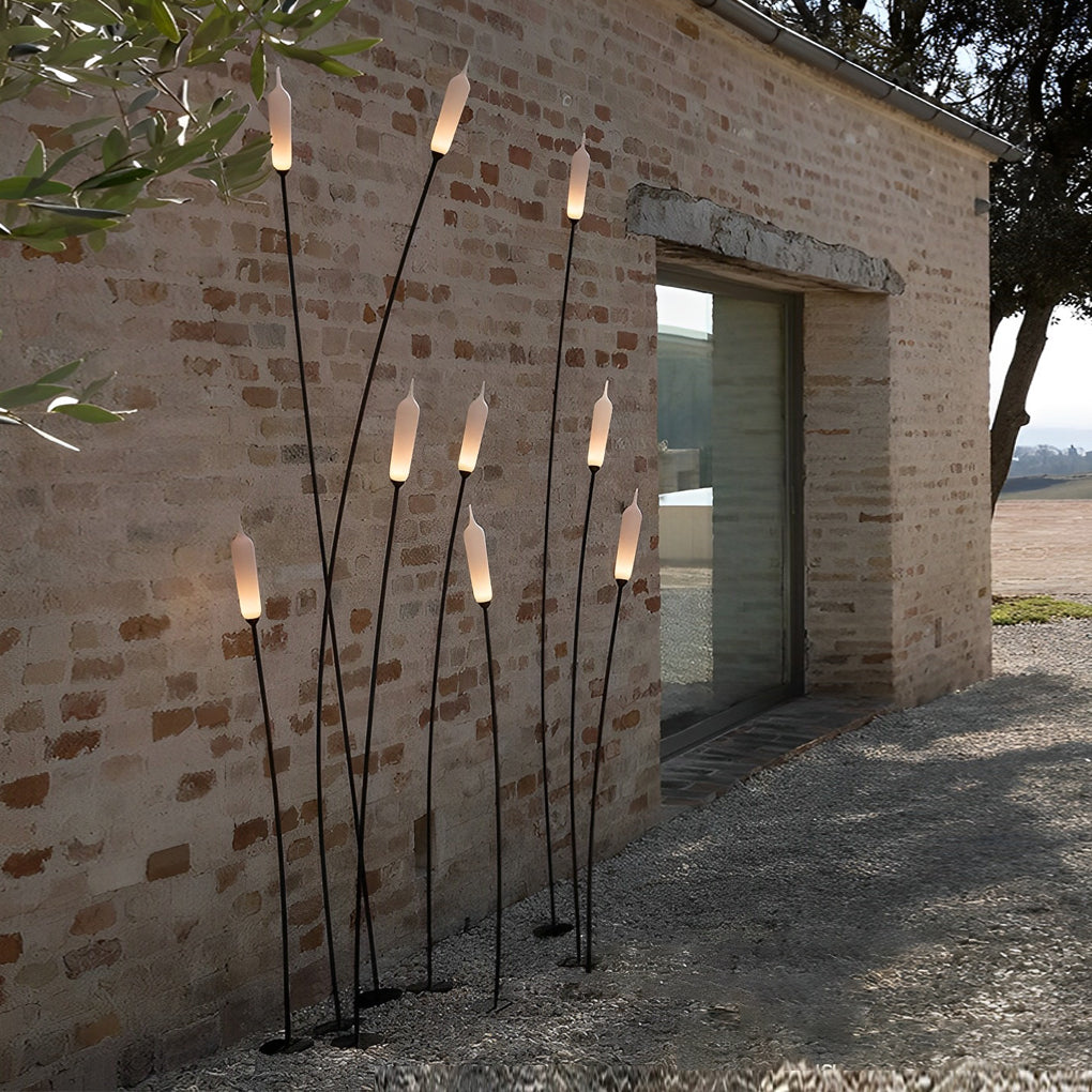 Modern Reed-Shaped LED Outdoor Lawn Light - Stainless Steel
