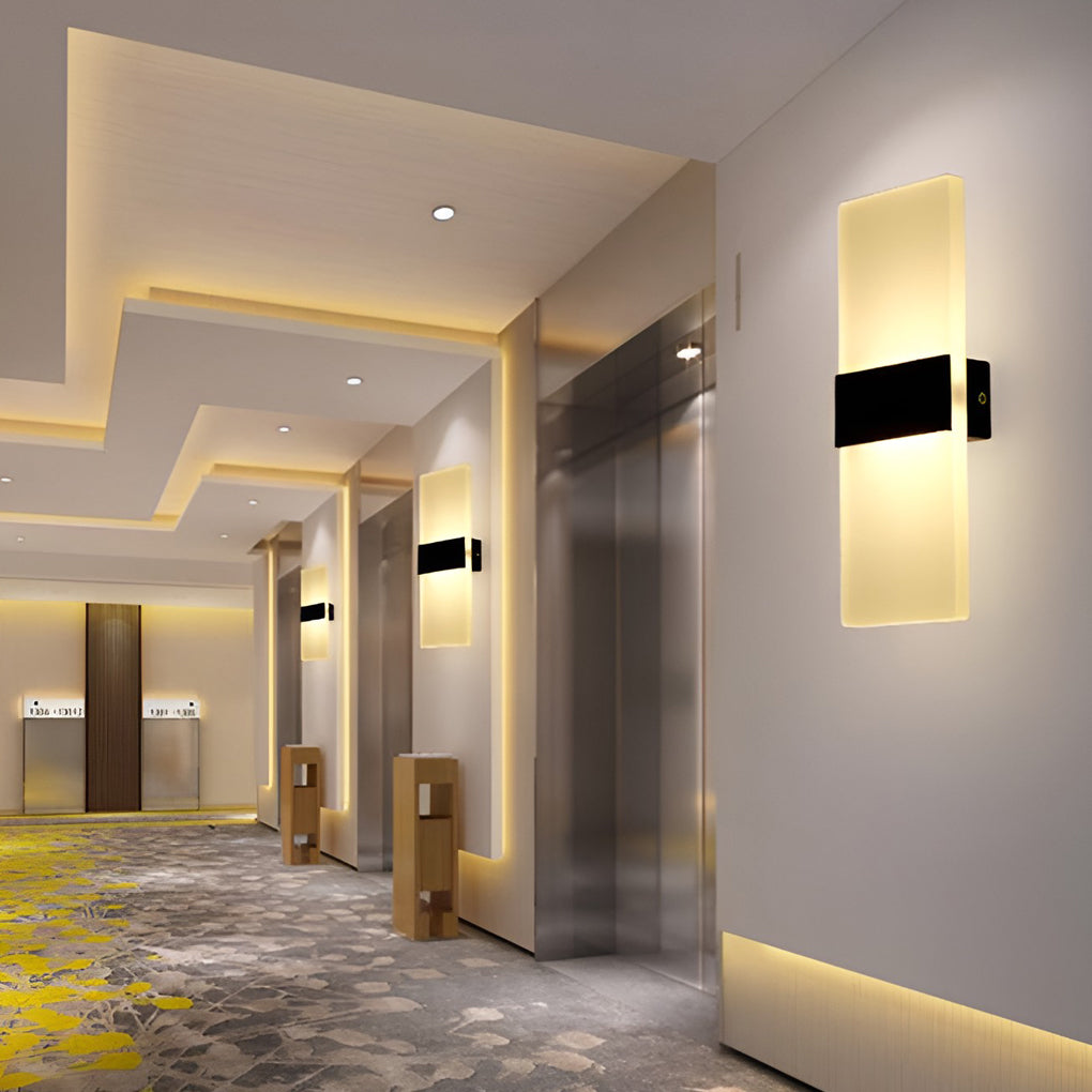 Rectangular Acrylic LED Wall Sconce Modern Minimalist Design
