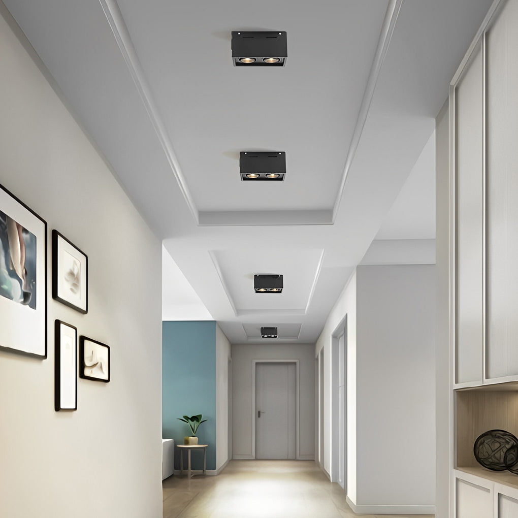 Adjustable LED Spotlight – Modern Aluminum Surface Mount, 2 Lights