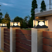 Mountain Scenery Solar Fence Post Light Modern Outdoor Waterproof
