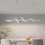 Wavy Rotating Ring LED Pendant Light with Dimming - Modern Nordic