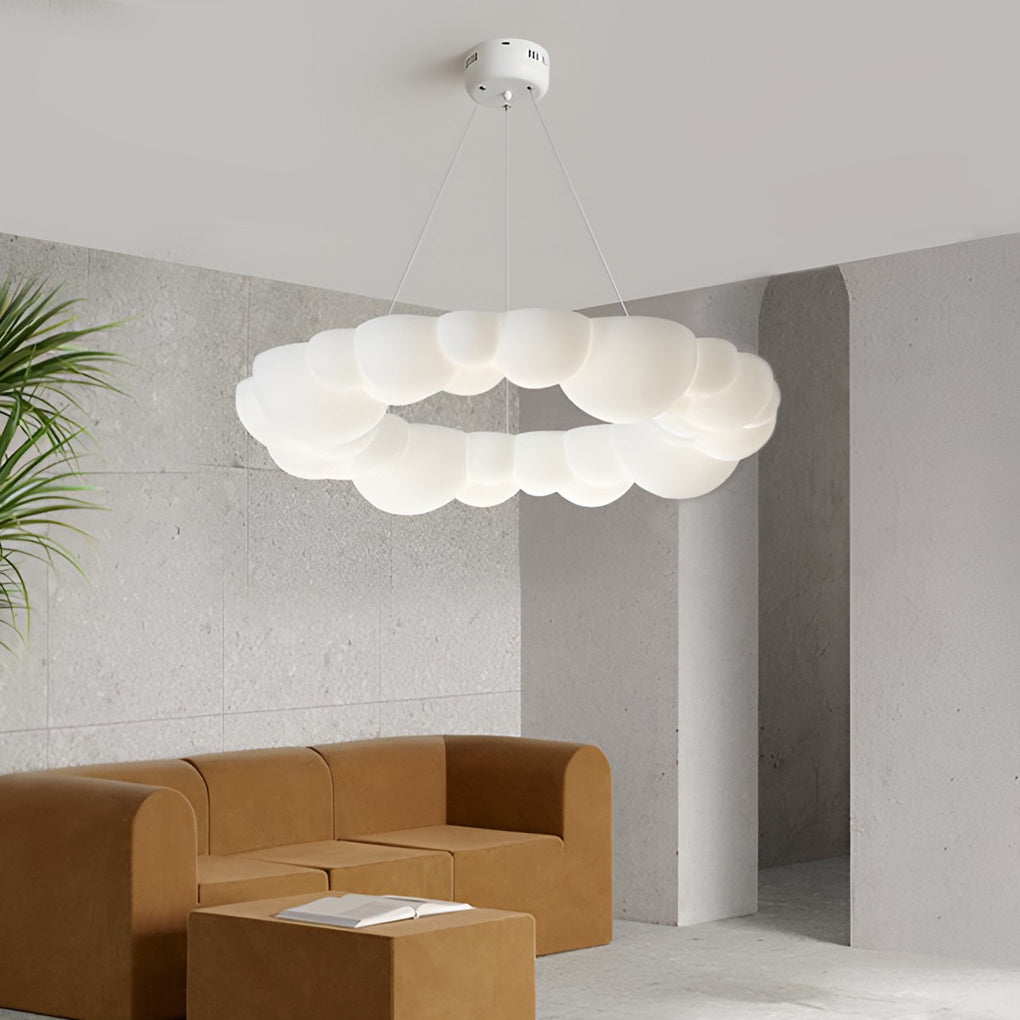 Cloud Shaped LED Ceiling Light with Stepless Dimming & Remote Control