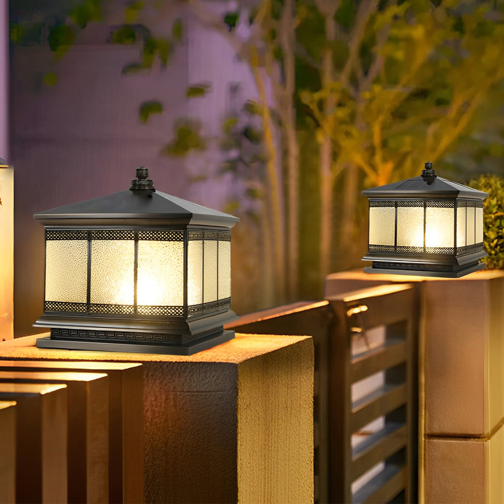 Solar Fence Post Light with Four-Step Dimming | Waterproof Outdoor