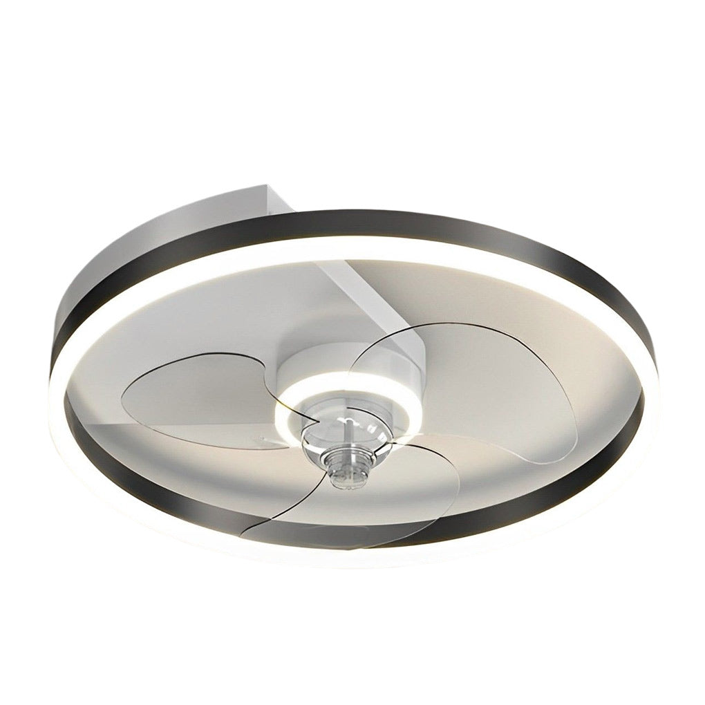 Modern Bladeless Ceiling Fan with LED Light - Silent Smart Control