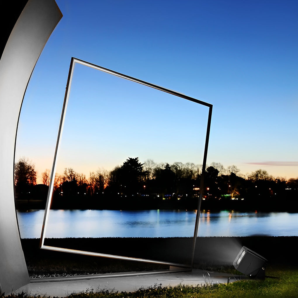 Adjustable Square Outdoor Wall Light Modern Aluminum Spotlight