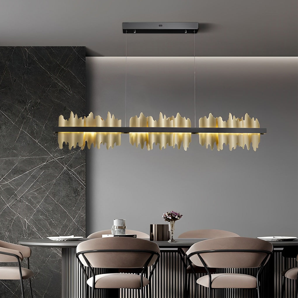 Mountain Silhouette LED Pendant Light with Stepless Dimming