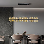Mountain Silhouette LED Pendant Light with Stepless Dimming