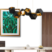 6-Light Geometric Polygonal Pendant Light - Modern Chandelier