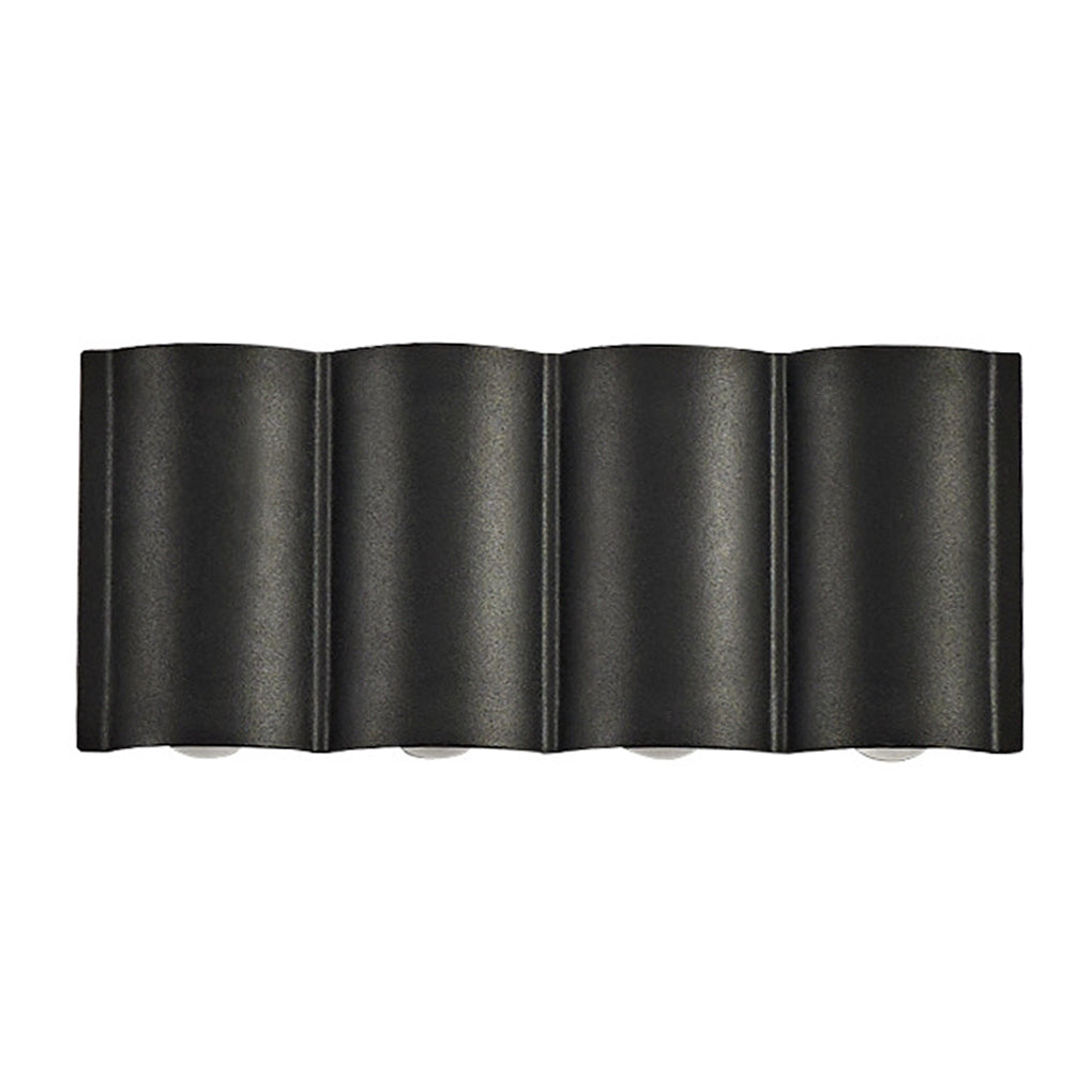 Modern Wave LED Outdoor Wall Light - Waterproof Aluminum Sconce
