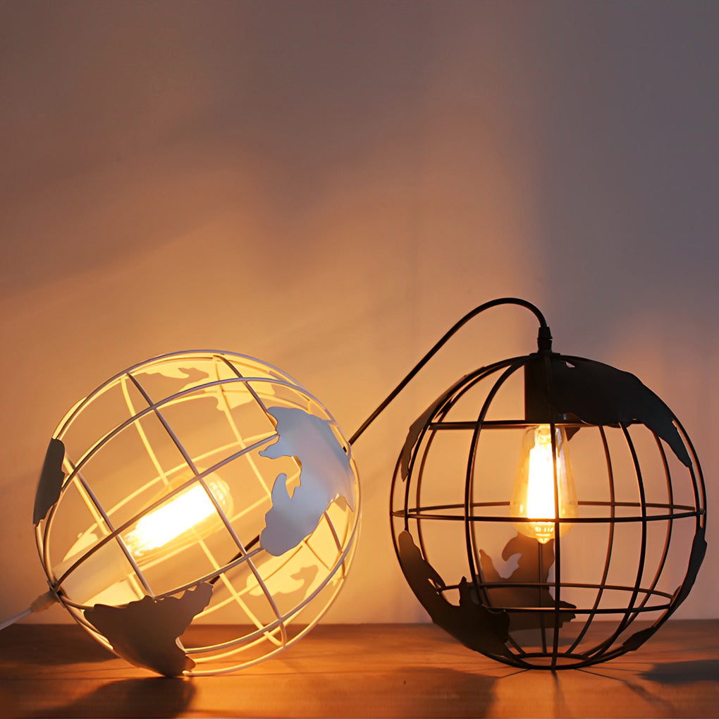 Globe Iron Pendant Light - Modern Retro Industrial Chandelier