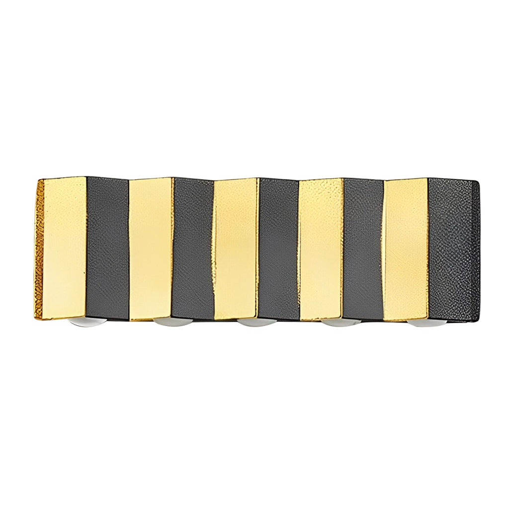 Modern Aluminum LED Outdoor Up Down Wall Light Black Gold Finish