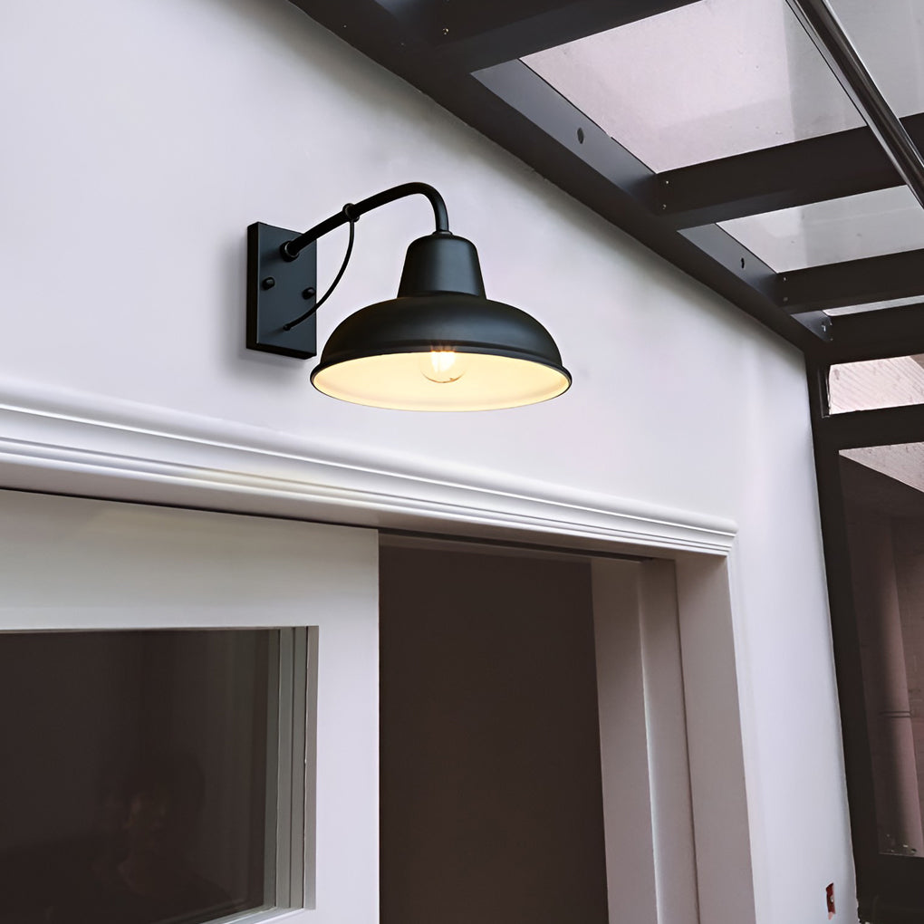 Vintage Trumpet Industrial Outdoor Wall Light - Waterproof Iron Sconce