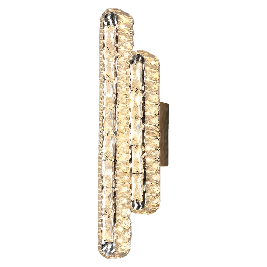 Crystal LED Wall Sconce with 3-Step Dimming Modern Wall Lamp