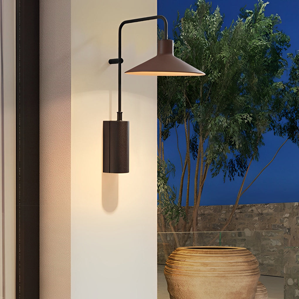 Modern Waterproof LED Outdoor Wall Sconce with Swing Arm