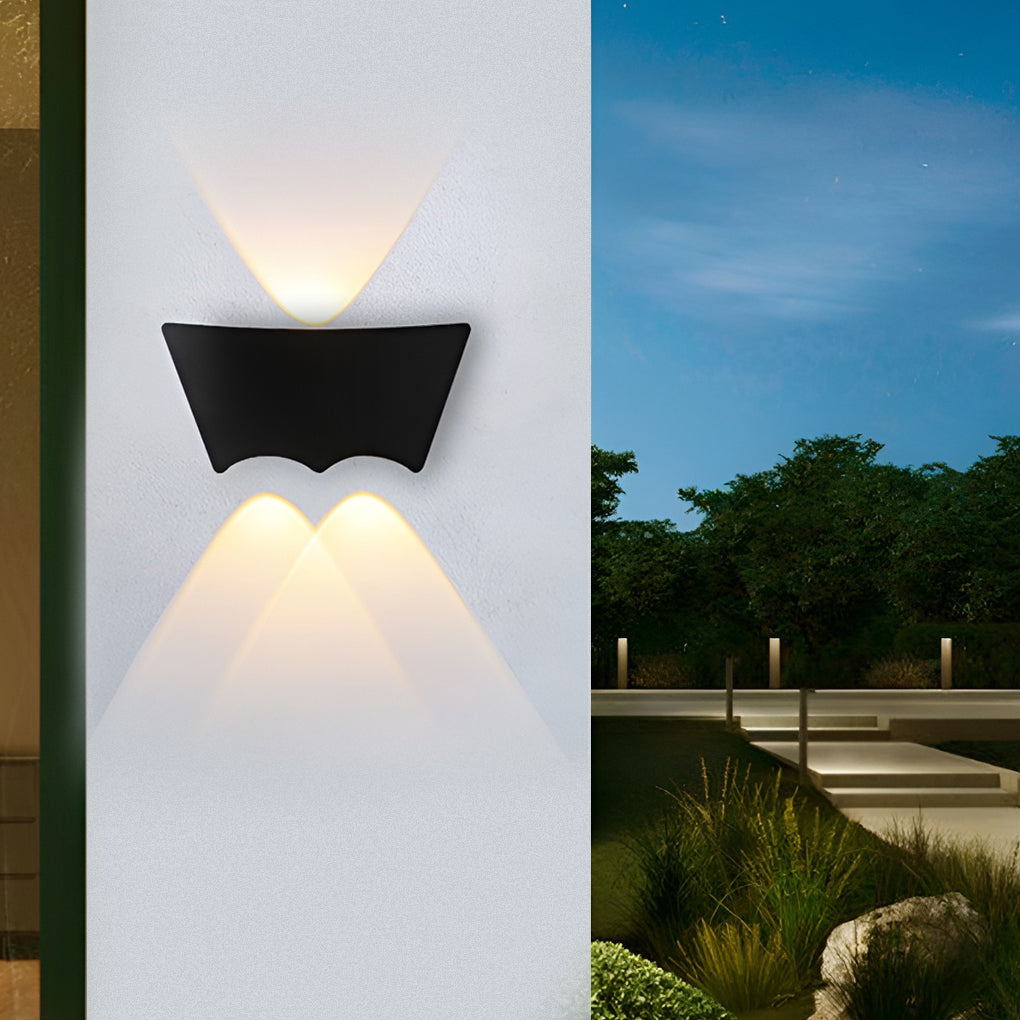Modern Black Aluminum Wall Sconce – Waterproof Up Down LED Light