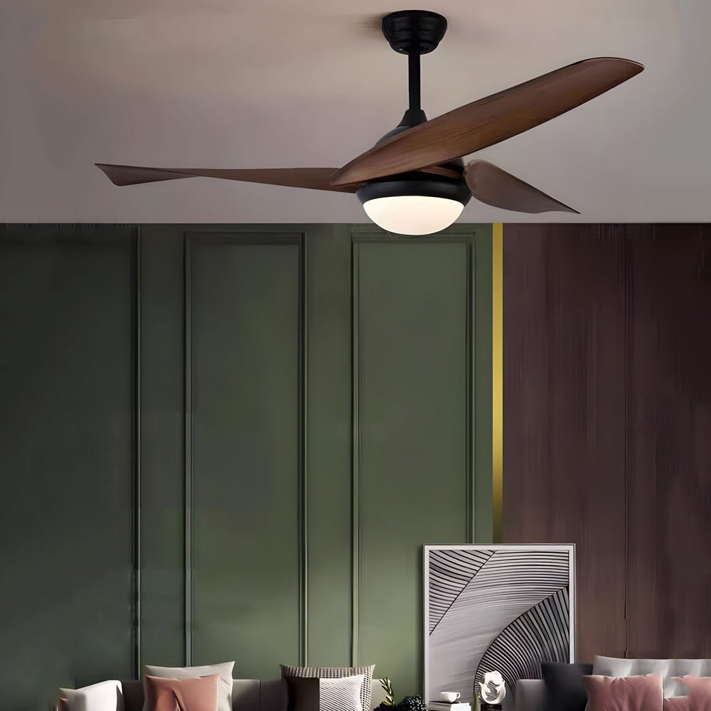 52-Inch Rustic Industrial Ceiling Fan with LED Light & Remote