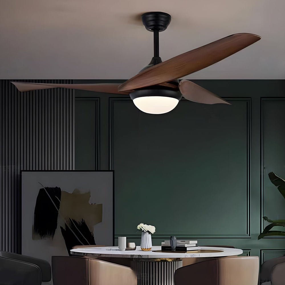 52-Inch Rustic Industrial Ceiling Fan with LED Light & Remote