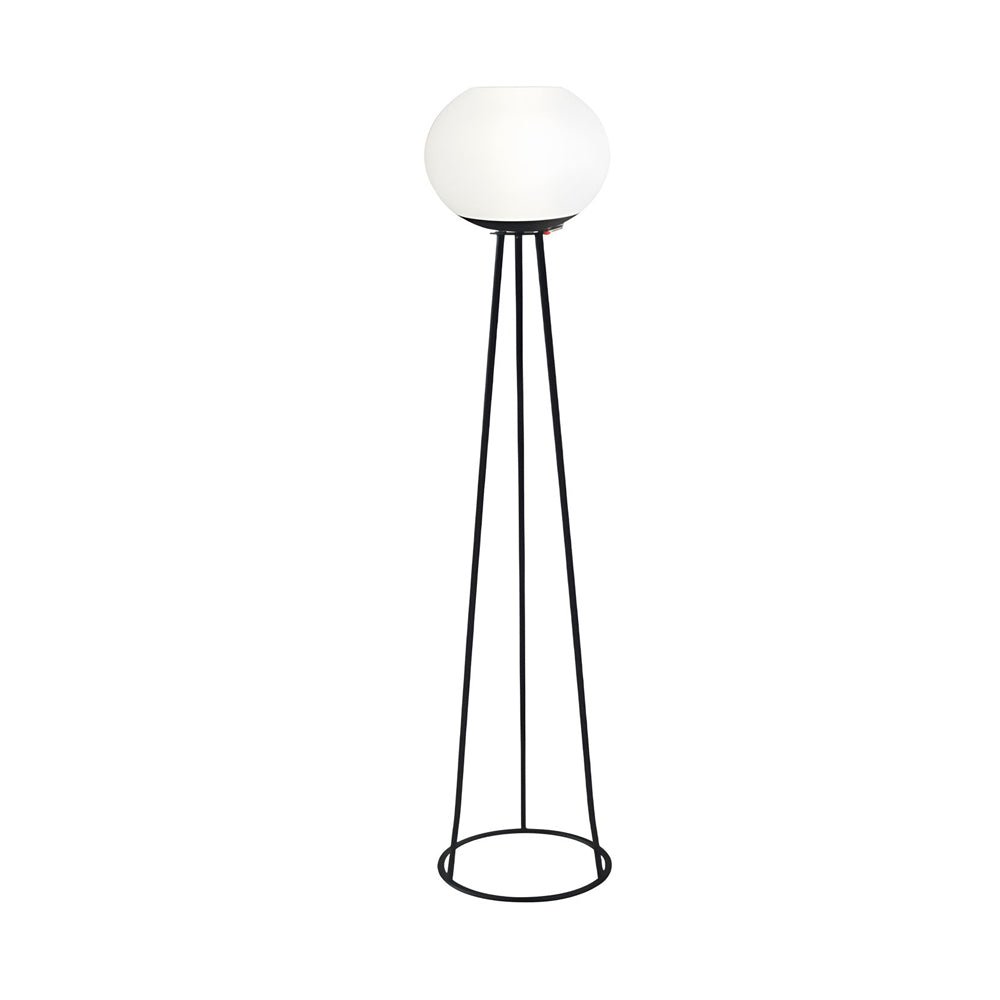 52" Modern Globe Solar Outdoor Floor Lamp with Tripod Stand