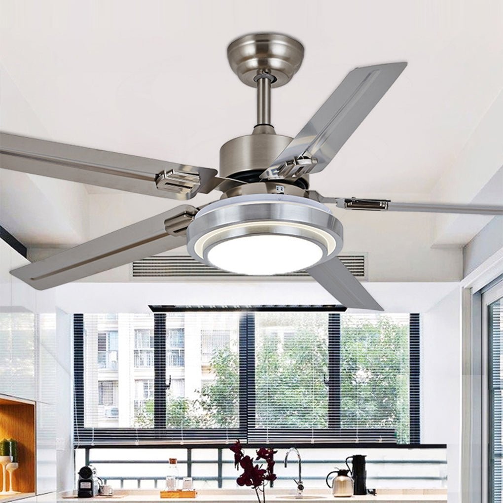52 Inch Nordic Silent Ceiling Fan Light with Remote Control